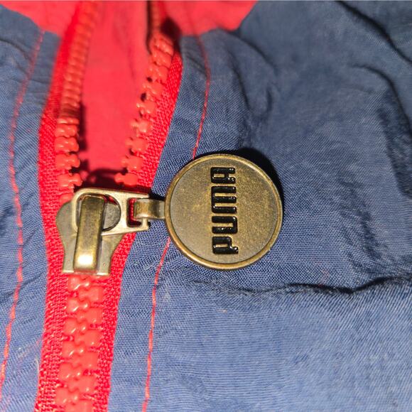 Vintage Puma Mens Medium Tracksuit Jacket Coat Nylon Soccer Spellout Patriotic. - Picture 5 of 15